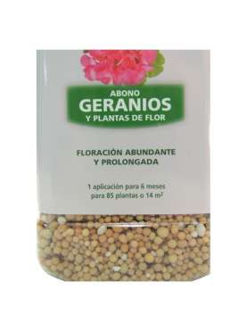 Abono geranios y plantas de flor granulado 850 gr