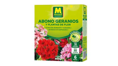 Abono Geranios y Plantas de Flor 500Gr. Masso. Viveros González Natural decor Centre Marbella